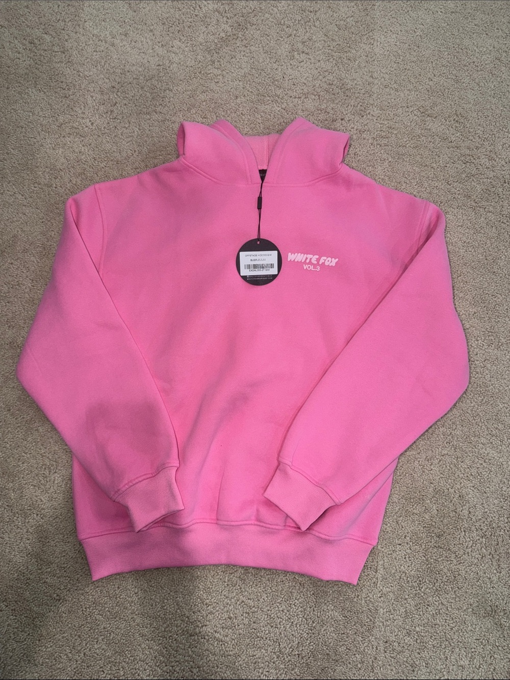 White Fox Boutique Pink Half-Zip Crewneck Sweater